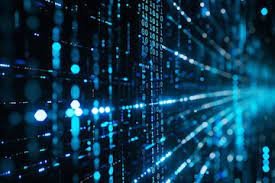 Organized school storeroom with labels and a person scanning items.